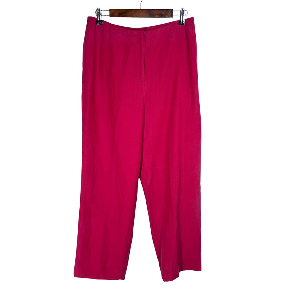 Charter Club Linen Silk Straight Red Dress Pants Women's 12‎ Preppy Coastal NWT